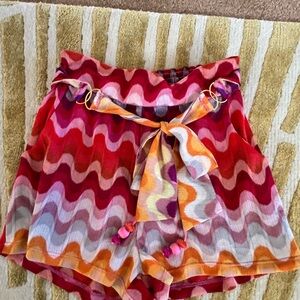 Trina Turk Multicolor Wave Shorts sz L